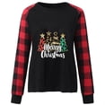 thumbnail image 4 of Luxalzxs Merry Christmas Shirts for Women Xmas Buffalo Plaid Raglan Sleeve Tee Shirt Tops Christmas Plaid Shirt Long Sleeve Tee Tops, 4 of 4