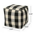 thumbnail image 3 of Prestage Modern Fabric Checkered Cube Pouf, 3 of 8