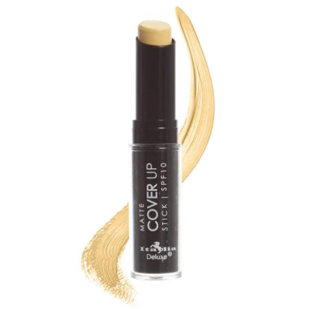 Italia Deluxe 1 x Matte Cover Up Concealer Stick [ 886-02 : Yellow ] Conceal BB & Zipper Bag