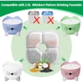 thumbnail image 2 of 16 Pack Cat Water Fountain Replacement Filters Fit for 2.5L Fountain with Whiskers Pattern Triple Action Water Pet Cat Drinking Fountain Filter Pack of 12, 2 of 7