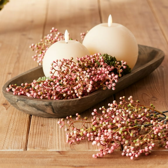 Melrose Mini Berry Artificial Bundle Sprays - 20" - Pink and Green - Set of 6