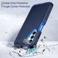 thumbnail image 4 of I-HONVA For Samsung Galaxy A15 Case,3-Layer Military Grade Drop Protection Anti-Slip Bumper Rugged Shockproof Dustproof Protection 6.5 inch Phone Case,Deep Blue, 4 of 7