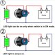 thumbnail image 3 of Interruptor BotóN de Enclavamiento de 15 Piezas de 12 Mm, Tapa Redonda Alta, BotóN de Interruptor de Metal Resistente Al Agua con Luz Azul de 12 V / 24 V, 3 of 5