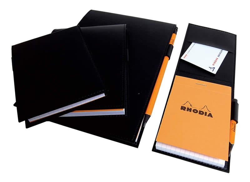 Rhodia - R' Premium Stapled Notepad, Orange, Lined, 8 1/4 x 11 3/4'
