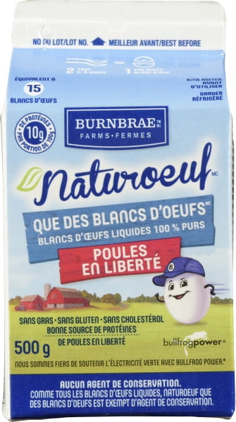 Naturegg Simply Egg Whites™ Free Run Burnbrae Farms, 500g