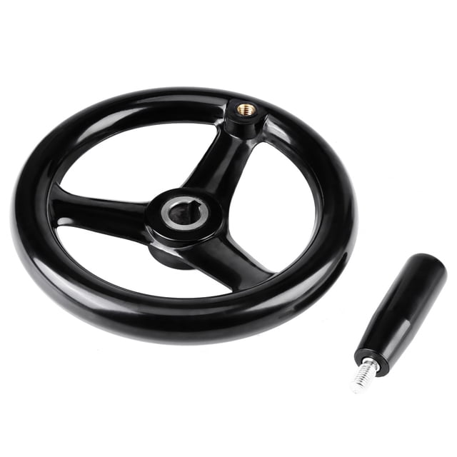 Oubit Roue à Main Tour, 1pc Noir Machine en Plastique à 3 Rayons Roue à Main de la Technologie de Pointe