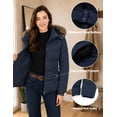 thumbnail image 6 of Heting Women's Puffer Jacket Winter Coat Windproof Waterproof Thicken Outerwear with Hood Navy XL, 6 of 9