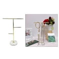 thumbnail image 4 of Nordic Jewelry Necklace Earrings Display Rack Holder Solid Marble Base, 4 of 8