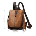 thumbnail image 2 of Nouveau Sac à Dos de Voyage Rétro Décontracté pour Femmes 2022 en Brun Caramel - Sac Anti-Vol Imperméable en PU et Nylon avec Plusieurs Poches, Sangles Réglables, Poignée Supérieure pour les Courses Quotidiennes, le Camping, l'École et, 2 of 6