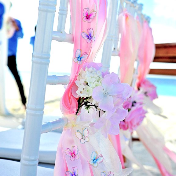 ETEREAUTY 50Pcs Sock Butterfly Mesh Colored Lightweight Decorative for Wedding Favor and Party