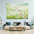 thumbnail image 5 of Butterfly Daisy Tapestry Wall Hanging Tapestries Happy Colorful Hippie Psychedelic Art Polyester Carpet Wall Decorative for Living Room Bedroom 60x40inch Home Decor Gifts, 5 of 7