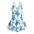 thumbnail image 7 of FOR U DESIGNS Girls One Piece Swimsuit with Skirt Comfortable Hawaiian Swimwear with Skirt Modest Beach Swim Dress 3-13 Years, Turtle Leaf, 7 of 7
