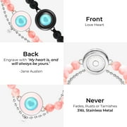 TOTWOO Long Distance Bracelets for Couples, Vibration & Light Up Bracelet, Montain & Sea Long Distance Relationship Gifts for Girlfriend Boyfriend