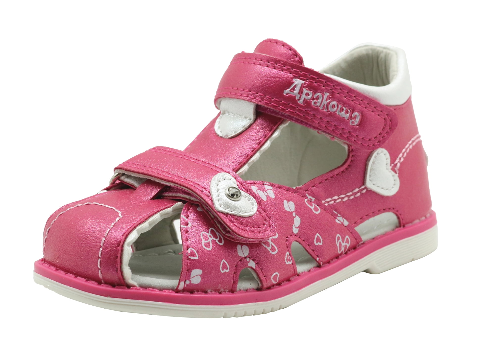Apakowa Boys and Girls Double Adjustable Strap Closed-Toe Sandals ...
