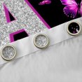 thumbnail image 4 of Feelyou Glitter Letter A Black Out Curtains for Girls, Dreamy Kawaii Butterfly Curtains Pack of 2 (42x63 Each), Fashion Romantic Bedroom Curtains, Blackout Curtains Room Decor, 4 of 6