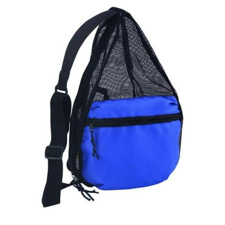 DDI 788922 Large Zippered Mesh One Strap Backpack - Royal Case Of 48