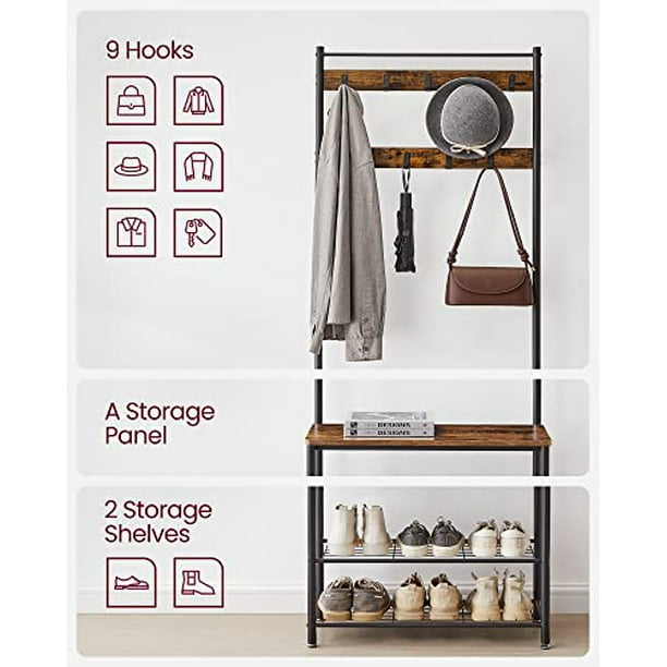 Vasagle coat rack bench outlet