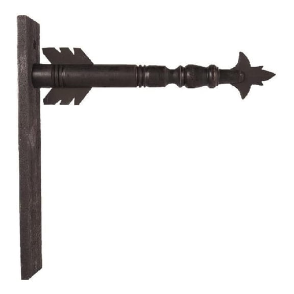 PQWERBX Arrow Holder Hanging Sign - 17.5" Black Wood Wall Decor - Indoor/Outdoor Arrow Display - Changeable Seasonal Signs - Home Décor Accent