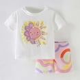 thumbnail image 2 of Outfits for Girls Two Piece Kids Short Sleeve Casual Crewneck Girls' Clothing Sets, 2 of 6