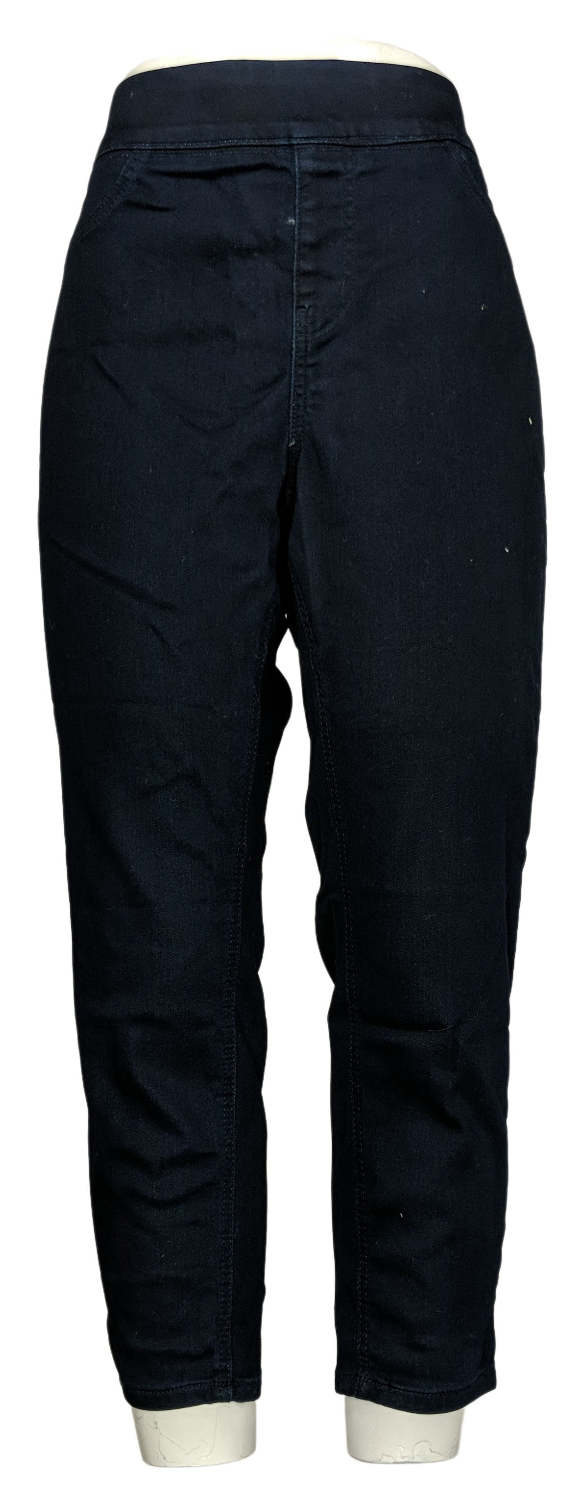 Denim & Co. Women's Petite Pants PL Silky Comfy Knit Jegging Blue