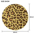 thumbnail image 6 of Yellow and Brown Of Leopard Print Round Tablecloth 60"x60",Wrinkle Wipeable Table Cloth for Kitchen Dining Room Picnic Patio Party, 6 of 6