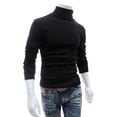 thumbnail image 2 of Men Shirt for Autumn Winter Turtle Neck Cotton Pullover Thin Bottoming Shirt, 2 of 8