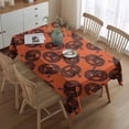 thumbnail image 2 of Halloween Swirled Pumpkins Pattern Rectangle Tablecloth 60"x84",Waterproof Polyester Rectangle Table Cloth, Wipeable Spillproof Polyester Tablecloth for Dining, Camping, Indoor and Outdoor, 2 of 5