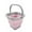 Grey/Pale Pink, variant on SAMMART Collapsible Rectangular Cleaning Bucket 5L (1.3 Gallon)- Foldable Camping Beach Sand Water Pot Pail- Portable Space Saving Tub for Household, Outdoor Car Washing