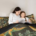 thumbnail image 4 of Feelyou Boys Dinosaur Lover Bedding Comforter Set 7pcs, Tropical Coconut Tree King Bedding Sets, Cartoon Jungle Wildlife Reversible Bed Sheets, Microfiber Bedroom Decor, 4 of 7
