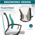 thumbnail image 5 of Walnew Mid-back Mesh Office Chair Desk Chair Computer Task Chair with Lumbar Support and Armrest(White), 5 of 8