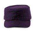 thumbnail image 2 of NYFASHION101 Fashionable Solid Color Unisex Fitted Army Military Cadet Cap, Dk Purple, XL, 2 of 4