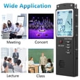 thumbnail image 5 of 16GB Digital Voice Activated Recorder for Lectures, 12Hours Sound Audio Recorder Spy Dictaphone Recording Device with Playback, Microphone, Earphone, Phone Cable,etc, 5 of 10