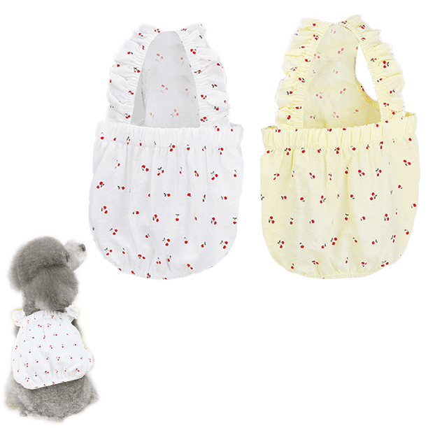 Paquete de 2 camisas para perros, chaleco bonito para mascotas, camisetas para perros, camiseta sin mangas suave y transpirable para perros, chaleco sin mangas para perros MFZFUKR CPB-DE-LYY2120-4