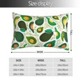 thumbnail image 2 of Honeii Green Avocado Print Pillow Cases,Plush Throw Pillow Covers,Decorative Pillowcase for Sofa, Couch, Living Room-16"x24", 2 of 6