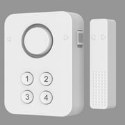HomeZone Wi-Fi Smart Keypad Controlled Window or Door Alarm with Magnetic Switch, Compatible with Alexa and Google Assistant, White, 4 oz