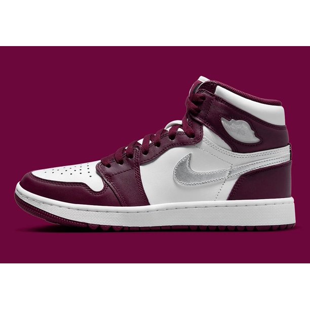 Ni - ke Ni - ke Air Jordan 1 High G Golf Bordeaux Purple White DQ0660-103 sz 12 Men's