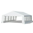 thumbnail image 4 of Topcobe 20' x 32' Heavy Duty Party Tent & Carport with Removable Sidewalls and Double Doors, Large Canopy Tent, Sun Shade Shelter, Outdoor Patio Canopy for Garden Backyard Parties, White, 4 of 13