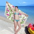 thumbnail image 6 of Coolnut Beach Towels Floral Summer Spring Camping Towels Garden Flowers Sand Free Beach Towel, 30"x60" Large Beach Towels Quick Dry Bath Travel Towels Pool Yoga Beach Mat for Men Women, 6 of 6