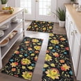 thumbnail image 2 of Pioneer Flower Floral Print Pattern Kitchen Rugs Sets Of 3,Kitchen Runner Rugs Non Skid Washable,Decorative Kitchen Floor Mats for Kitchen,Sink,Laundry,17"x30"+ 17"x47" + 17"x59", 2 of 6