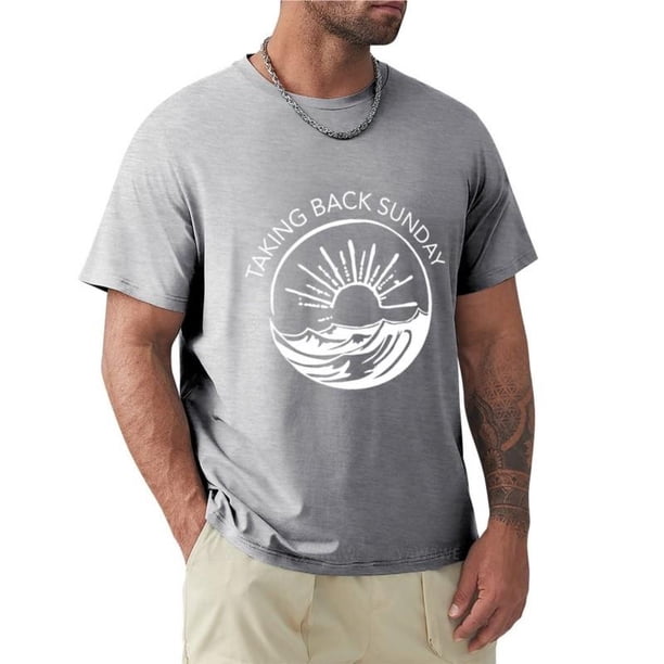 Camiseta de gran tamaño para hombre camisa divertida color blanco liso Verano