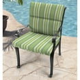 thumbnail image 2 of Jordan Manufacturing Sunbrella 44" x 22" Foster Surfside Green Stripe Rectangular Outdoor Chair Cushion with Ties and Hanger Loop, 2 of 11