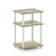 thumbnail image 5 of Mesa auxiliar Furinno Just de 3 niveles, tubo torneado Sonoma, roble y blanco, 5 of 7