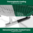 thumbnail image 3 of AwayHome 4FT Metal Patio Picnic Tables with Umbrella Hole Thermoplastic Coated Commercial Rectangular Picnic Table, Surface Mounted, Green, 3 of 7