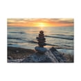 thumbnail image 3 of Pebbles Stack Over Beach Nature Wilderness Photography Canvas Wall Art for Home Decor Ready-to-Hang, 3 of 18