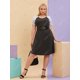 thumbnail image 2 of Vestido de camiseta de longitud de la rodilla de la manga raglán Rosegal Vestidos casuales de talla grande, 2 of 5