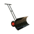 thumbnail image 2 of Wheeled Snow Pusher Snow Plow Adjustable Handle Snow Pushing Portable Winter Double Pole 74x42cm, 2 of 9