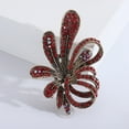 thumbnail image 2 of Tnobhg Flower Brooch Pin Bling Rhinestone Lapel Pin Anti-rust Alloy Brooch for Women Parties Gatherings Jewelries, 2 of 7