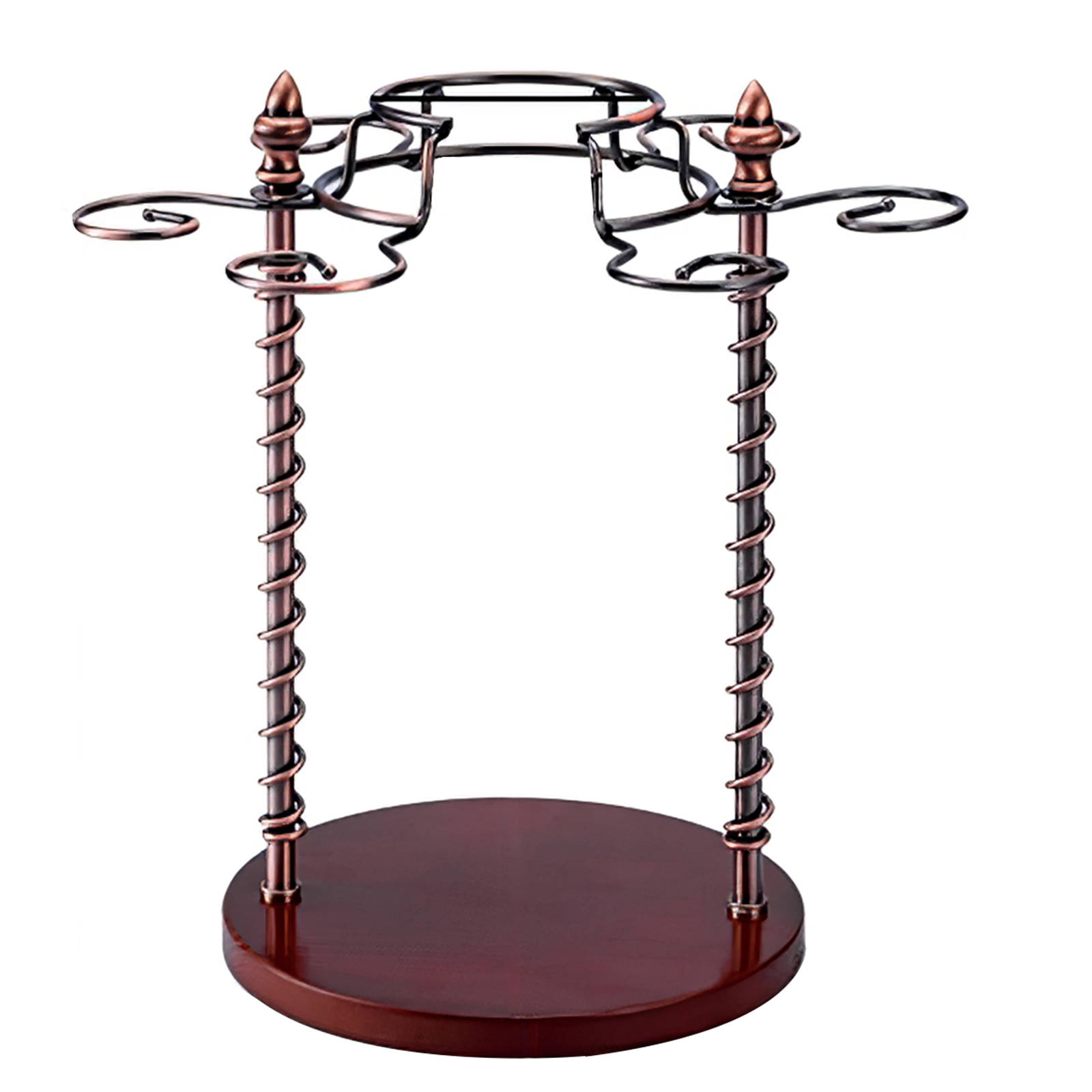 Spring Style Wooden Base Wine Glass Rack Upside Down Rack Wine Glass