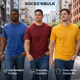 thumbnail image 2 of SOCKS'NBULK Mens Cotton Crew Neck Short Sleeve T-Shirts Mix Colors Bulk Pack, 2 of 7