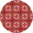 thumbnail image 1 of Ahgly Company Machine Washable Indoor Round Transitional Red Area Rugs, 7' Round, 1 of 7